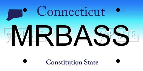 MRBASS Connecticut License Plate