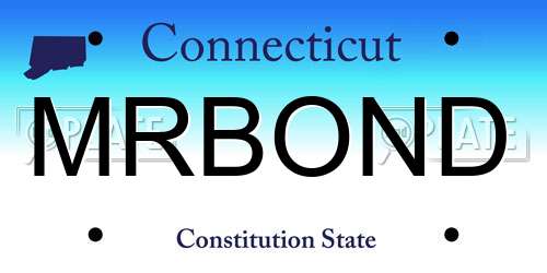 MRBOND Connecticut License Plate