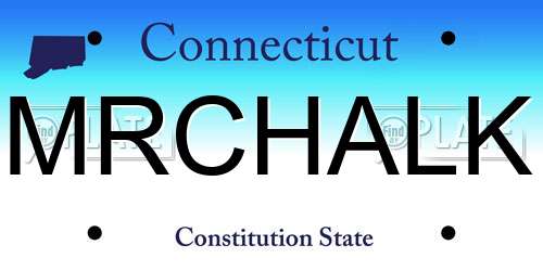 MRCHALK Connecticut License Plate