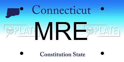 MRE Connecticut License Plate