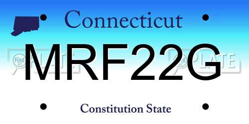 MRF22G Connecticut License Plate