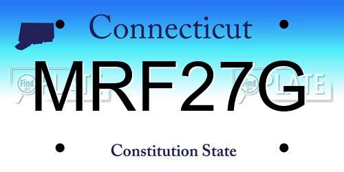 MRF27G Connecticut License Plate
