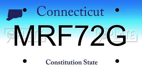 MRF72G Connecticut License Plate