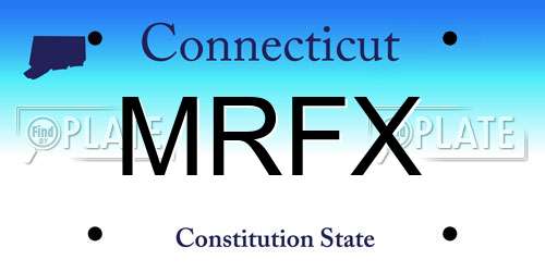 MRFX Connecticut License Plate