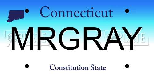 MRGRAY Connecticut License Plate
