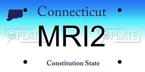 MRI2 Connecticut License Plate
