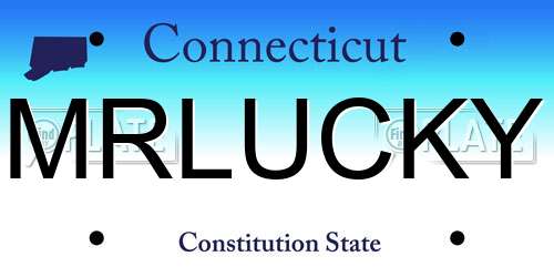 MRLUCKY Connecticut License Plate