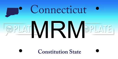 MRM Connecticut License Plate