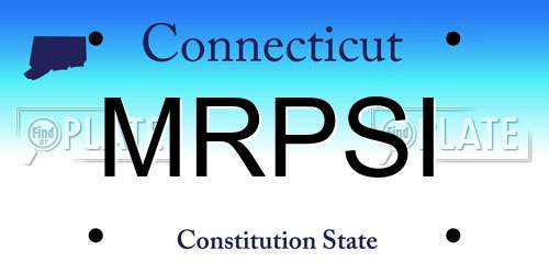 MRPSI Connecticut License Plate