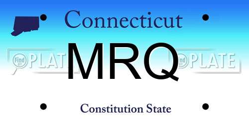 MRQ Connecticut License Plate