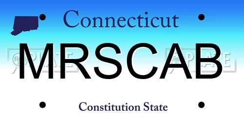 MRSCAB Connecticut License Plate