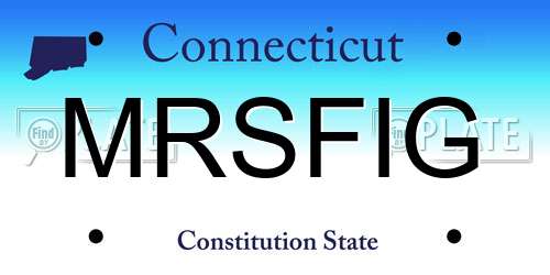 MRSFIG Connecticut License Plate