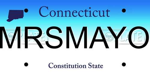 MRSMAYO Connecticut License Plate