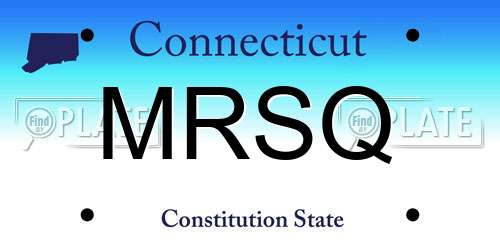 MRSQ Connecticut License Plate