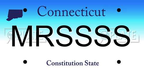 MRSSSS Connecticut License Plate