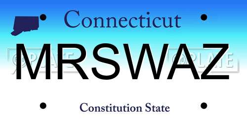 MRSWAZ Connecticut License Plate