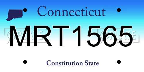 MRT1565 Connecticut License Plate