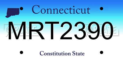 MRT2390 Connecticut License Plate