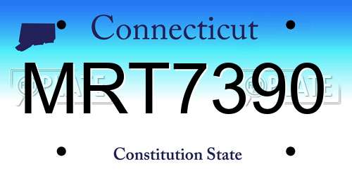 MRT7390 Connecticut License Plate