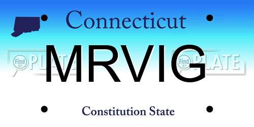 MRVIG Connecticut License Plate