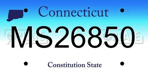MS26850 Connecticut License Plate