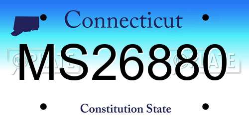 MS26880 Connecticut License Plate