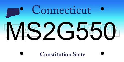 MS2G550 Connecticut License Plate