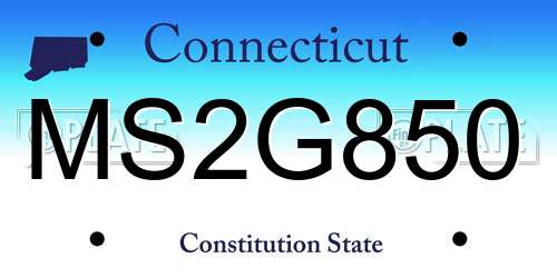 MS2G850 Connecticut License Plate