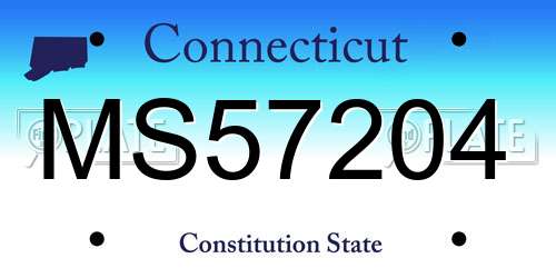 MS57204 Connecticut License Plate