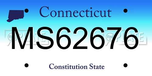 MS62676 Connecticut License Plate