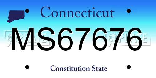 MS67676 Connecticut License Plate
