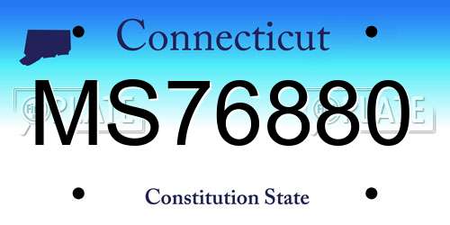 MS76880 Connecticut License Plate