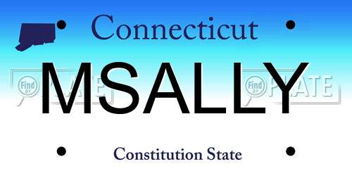 MSALLY Connecticut License Plate