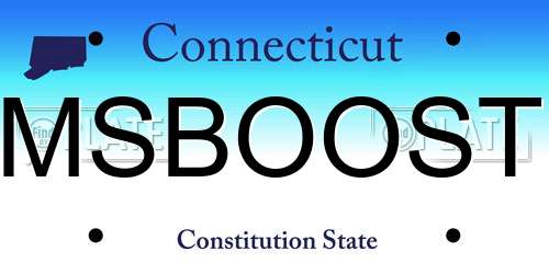 MSBOOST Connecticut License Plate
