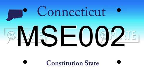 MSE002 Connecticut License Plate