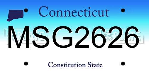 MSG2626 Connecticut License Plate