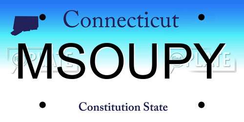 MSOUPY Connecticut License Plate