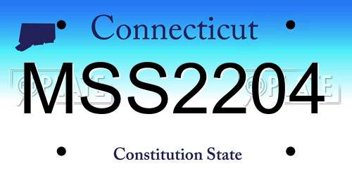 MSS2204 Connecticut License Plate