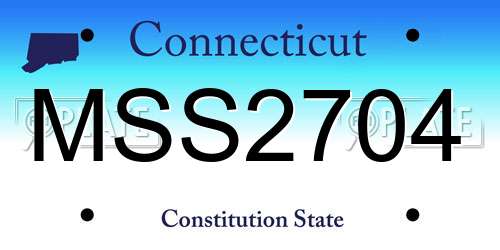 MSS2704 Connecticut License Plate