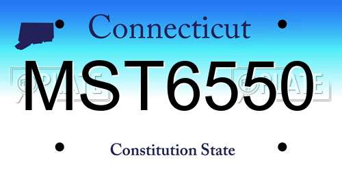 MST6550 Connecticut License Plate