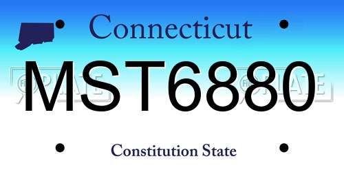 MST6880 Connecticut License Plate