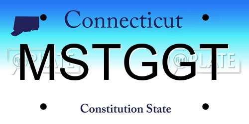 MSTGGT Connecticut License Plate
