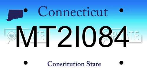 MT2I084 Connecticut License Plate