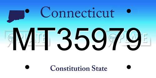 MT35979 Connecticut License Plate
