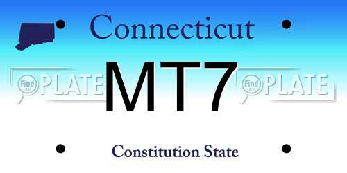 MT7 Connecticut License Plate
