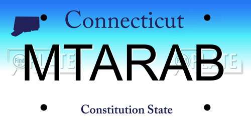 MTARAB Connecticut License Plate