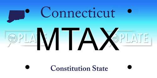 MTAX Connecticut License Plate