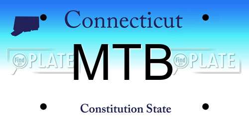 MTB Connecticut License Plate