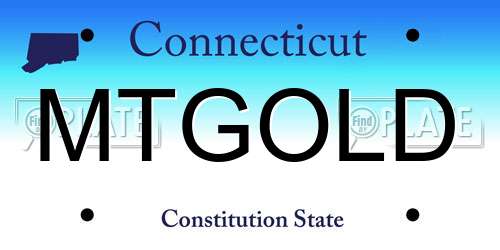 MTGOLD Connecticut License Plate