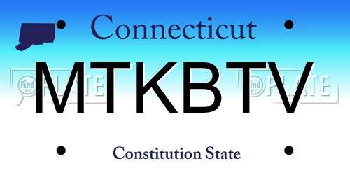 MTKBTV Connecticut License Plate